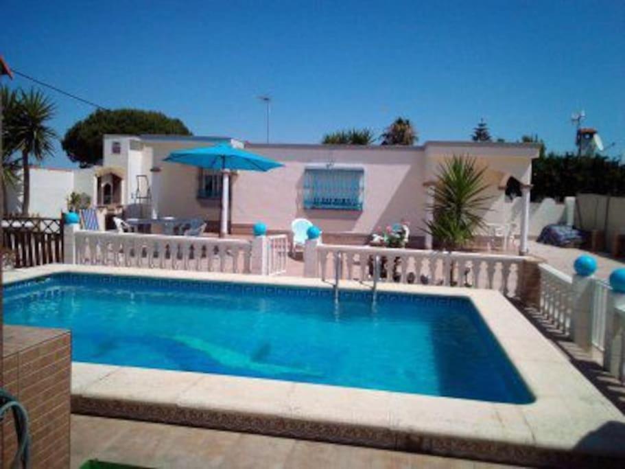 El Verano Azul Casa Con Piscina Chiclana de la Frontera Esterno foto